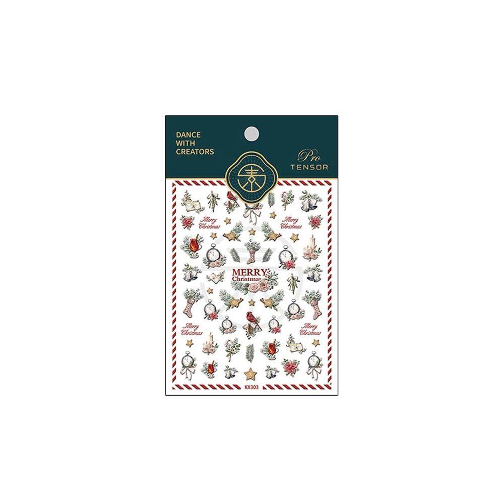 

Bowknot Elk Nail Stickers Christmas Nail Stickers Snowflake Nail Decals Nail Art Decorations B1