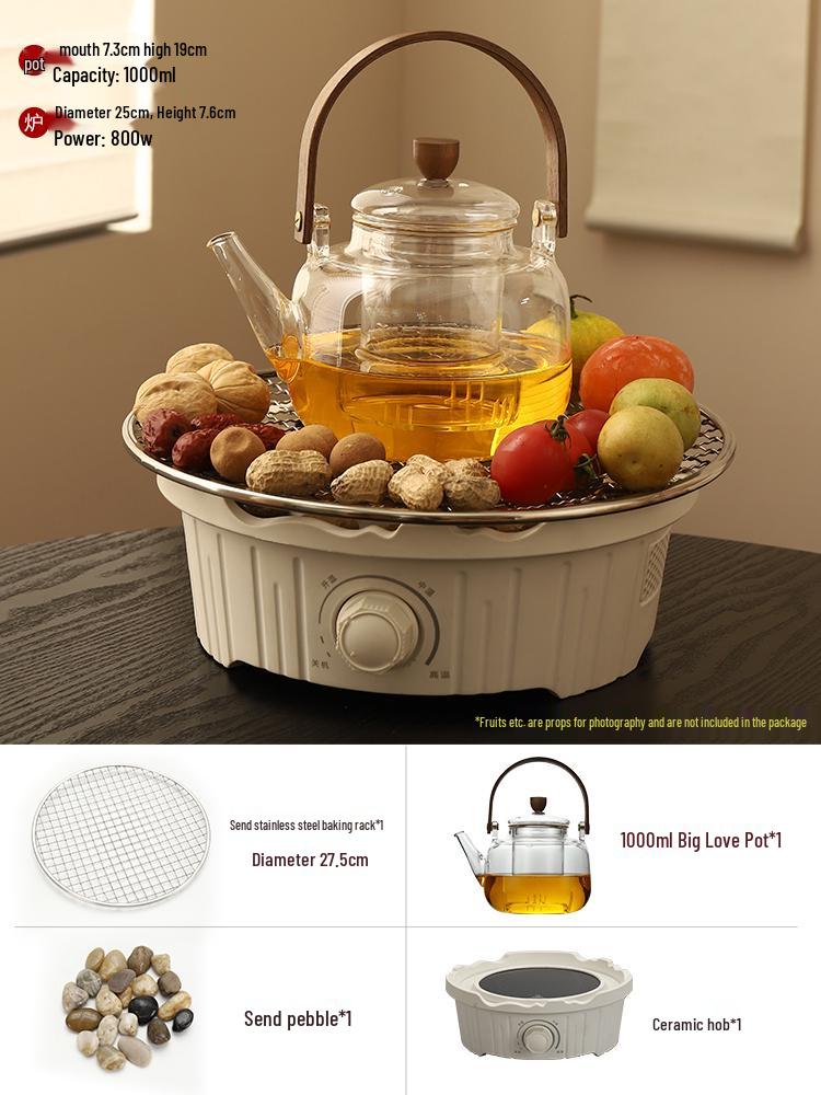 Electric Ceramic Indoor Stove Set with Glass Teapot - 2026 Edition