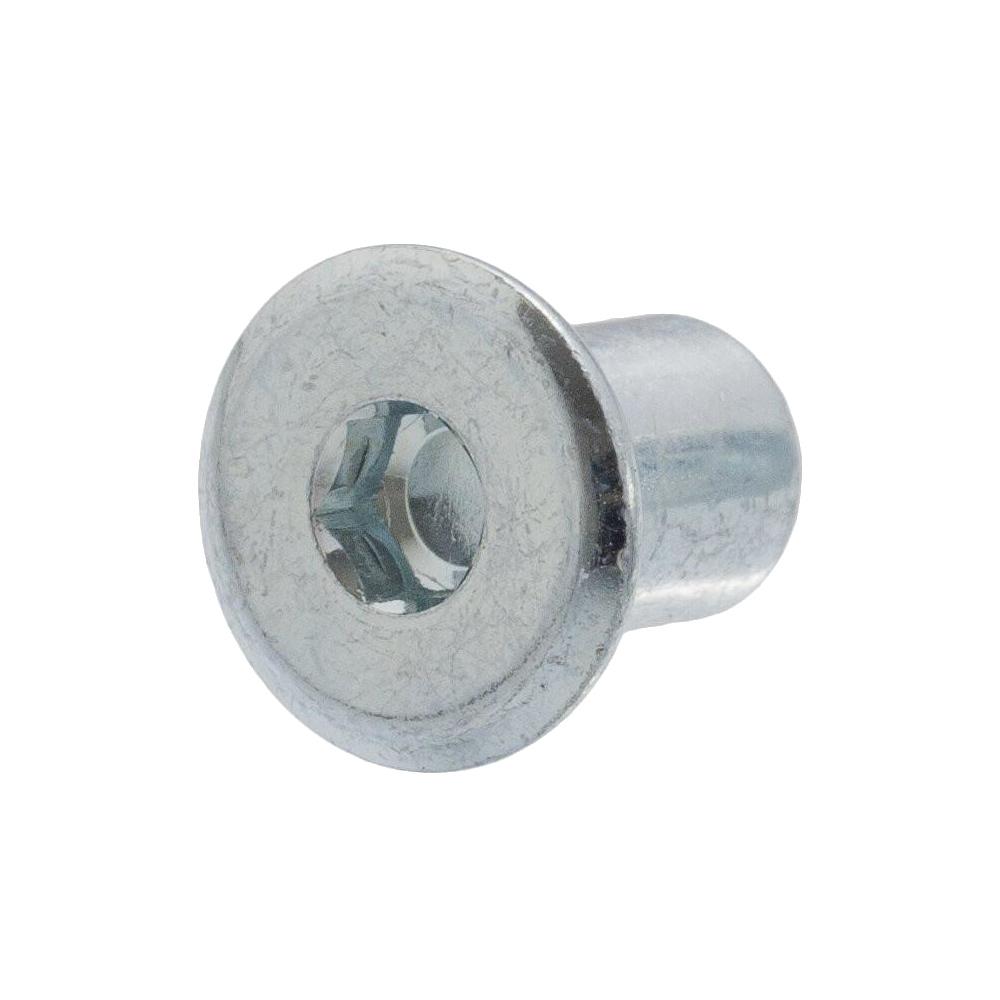Nakrętka z łbem płaskim m8 x 16, stal ocynkowana, 50 sztuk, tulejka meblowa, imbus 5 mm