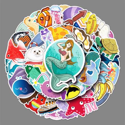 50 Photos of Marine Style Personalized Fashion DIY Decorative Stickers Laptop Scooter Graffiti Stickers