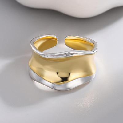 Unregelmäßiger geometrischer Ring für Frauen, trendiger, minimalistischer, übertriebener Geburtstagsfeier-Schmuck, Zubehör, Geschenke