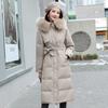 Winter Korean Women's Long Sections of Cotton Clothing Large Size Slim Knee-high Thickened Ladies Cotton Jacket