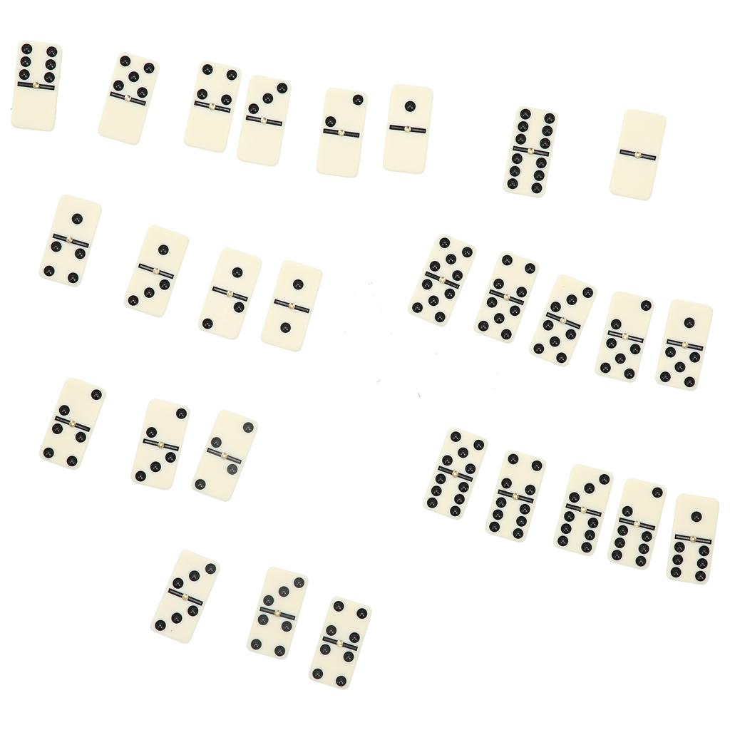 Domino Set Classic Dominoes 28 Pieces Amino Plastics Puzzle Dominoes for Boys Girls Party