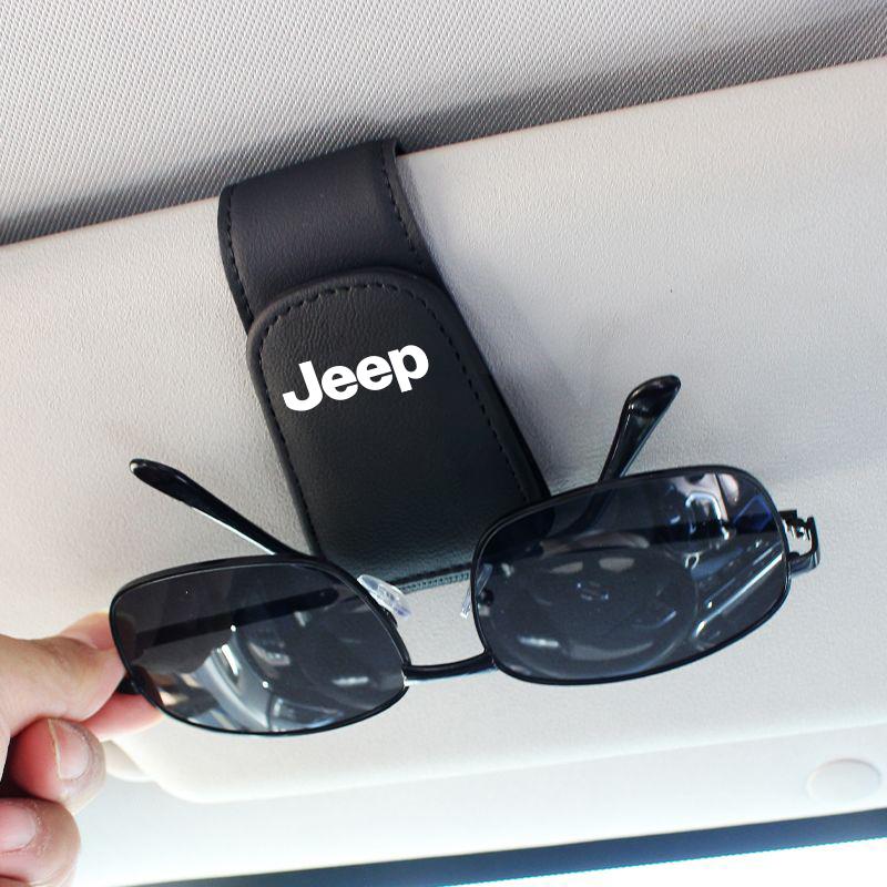 Car Interior Glasses TI Storage Clip Car Visor Storage Bracket For Jeep Renegade Compass Grand Cherokee Wrangler jk Gladiator