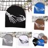 Urban Fashion Skull Hand Knit Hat Without Brim With Thermal Acrylic For Teens And Adults
