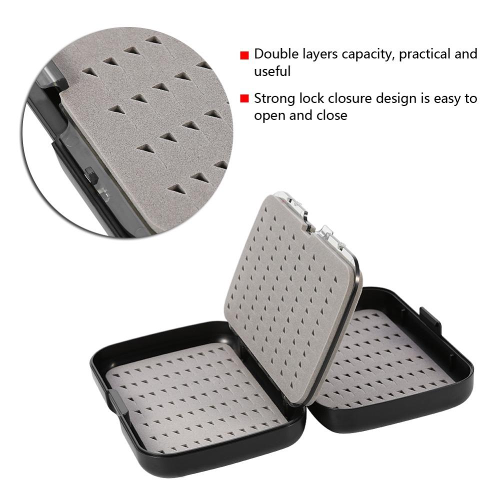 Double-Layer Fly Fishing Box Double Sided Bait Lure Box Durable Fishing Tackle Box  Fly Fishing