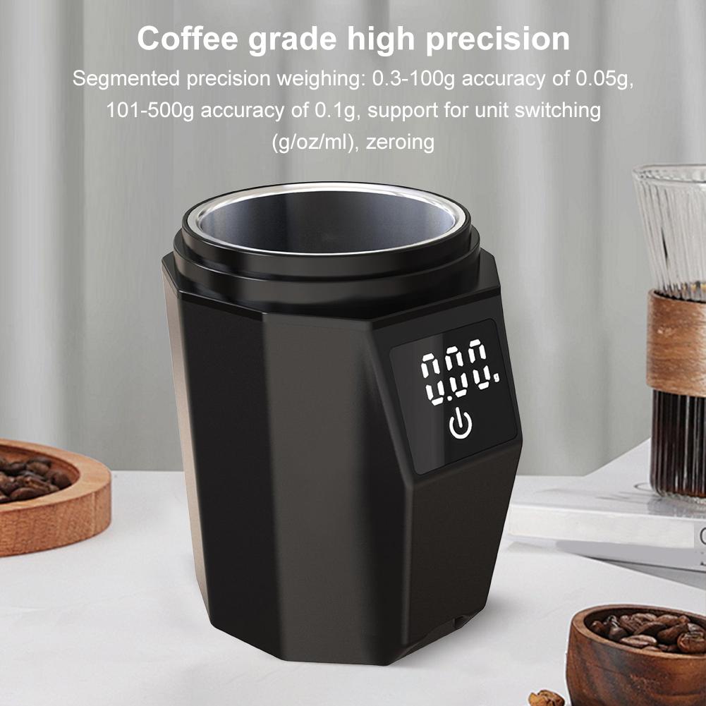 Digitaler Kaffeedosierbecher & 58mm Siebträger 0,1g Präzisions-Espressowaage für Drip Coffee French Press Gewürze