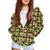 Children Girls And Boys Fashion Jacket Casual Printed Long-sleeved Hooded Cardigan Sweatshirts