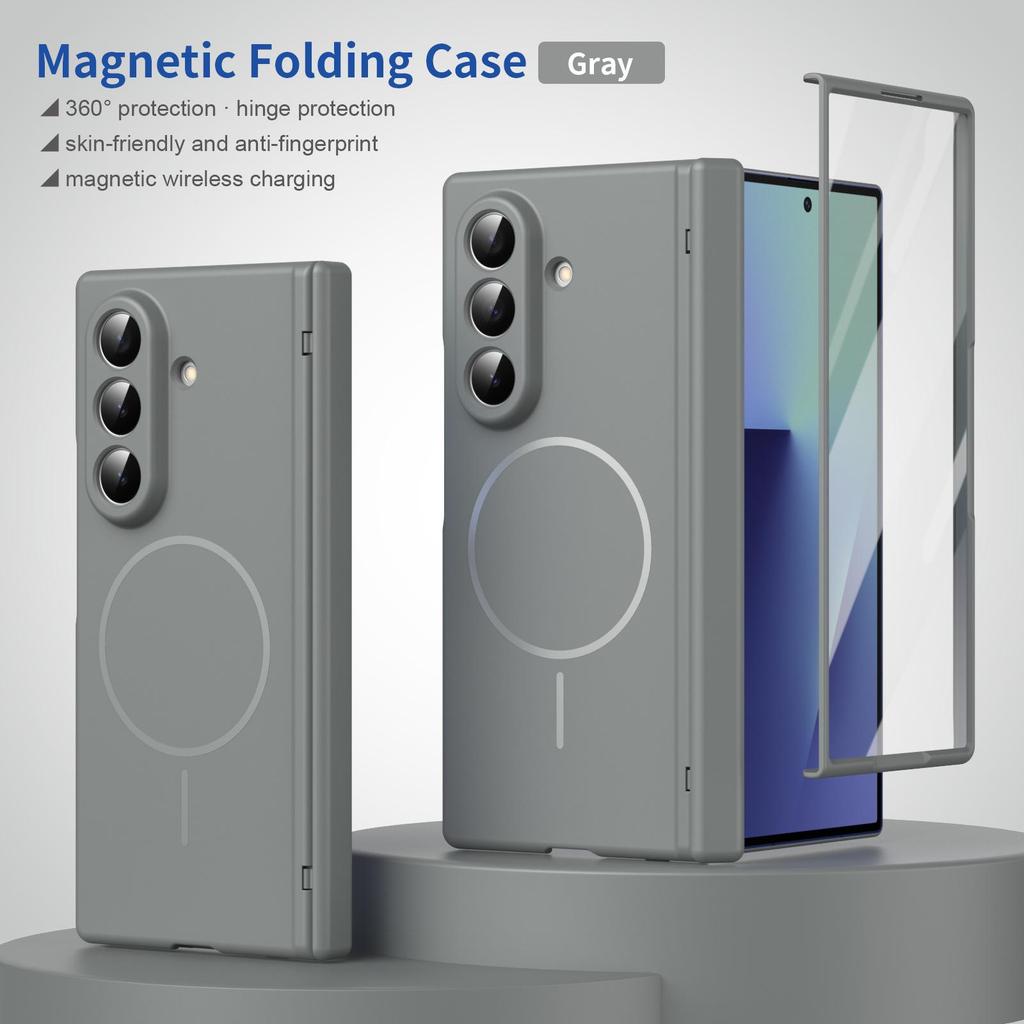 Samsung Z Fold Series Magnetic Wireless Charging Case with Full Coverage and Hinge Film. Compatible with Fold7/6/5/4/3.