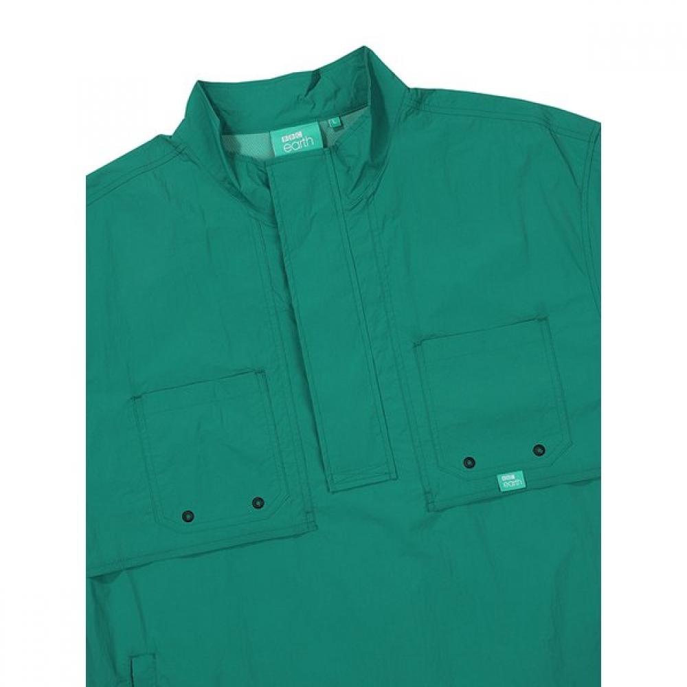 Patch Pocket Short Sleeve Anorak  Green  [23ss]