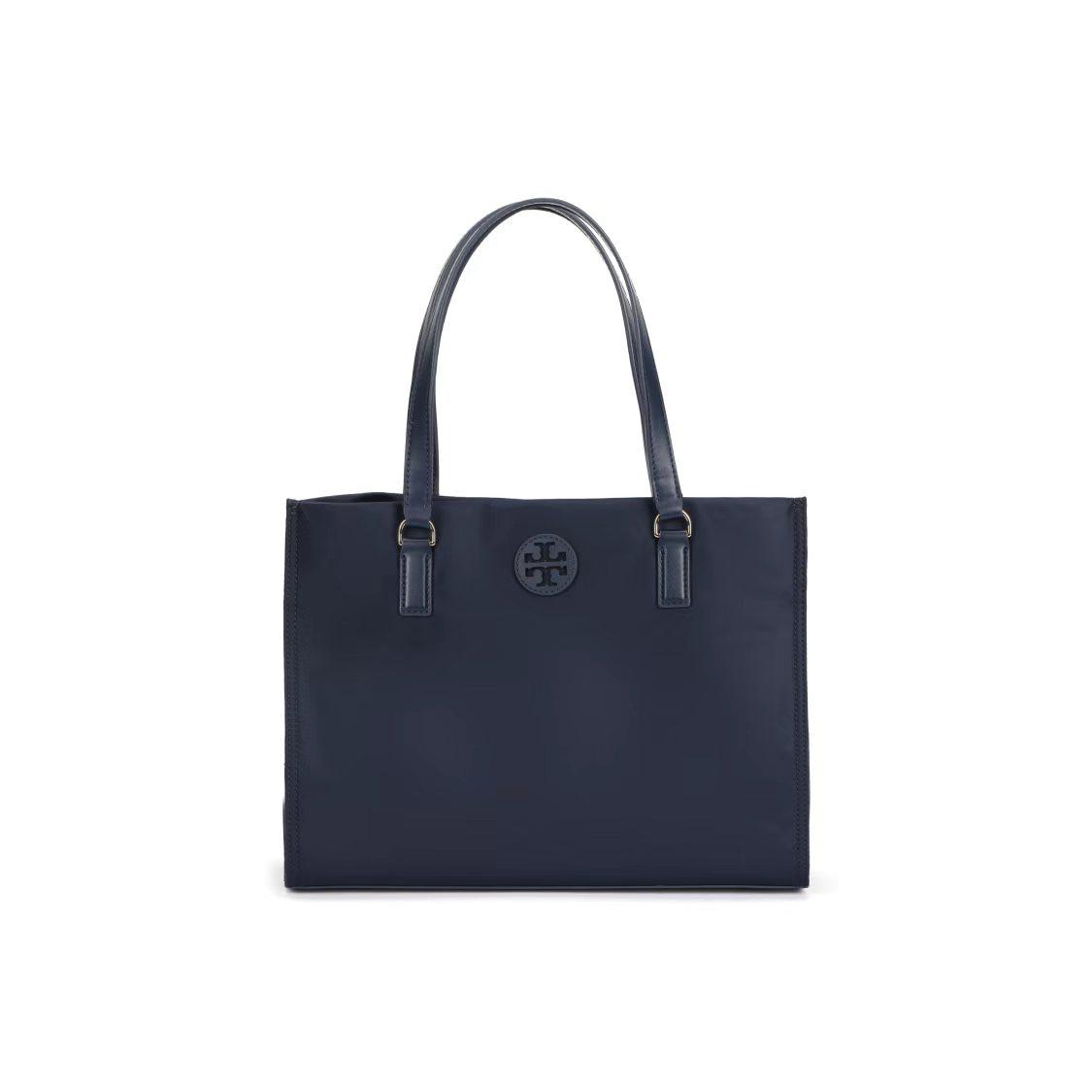

Tory Burch Ella Logo Large Capacity Nylon Tote Bag Unisex Tote Bags Navy-Blue 160633-405 Basic Set (Bag+Dust Bag)