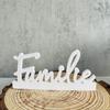 Familie English Letters Candlestick Silicone Mold DIY Candle Holder Cement Plaster Mould Resin Ornaments Molds Home Decoration