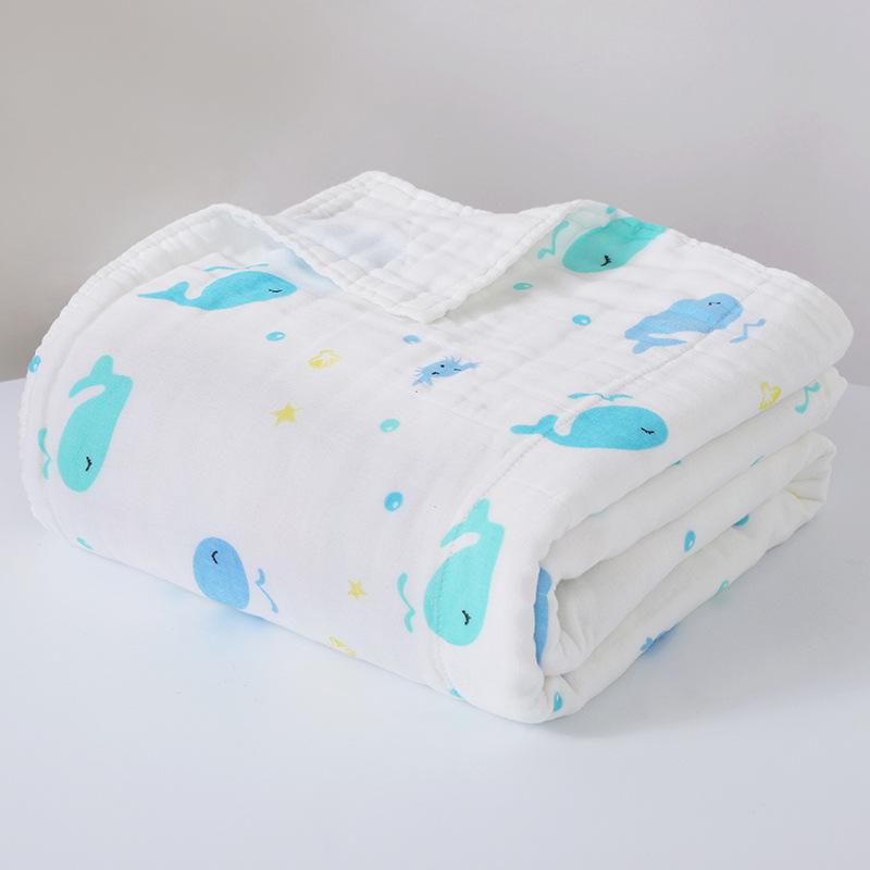 Newborn Six-Layer Cotton Gauze Bath Towel & Swaddle Blanket