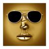 3D Visual Gold Silver Metal Figure Art Statue Canvas Painting Romantic Abstract Posters and Prints Wall Pictures Modern Home Decor for Living Room