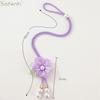 Adjustable Camellia Curtain Tieback Beautifully Punch-free Pearl Curtain Buckle Elegant Curtains Tie Rope Living Room