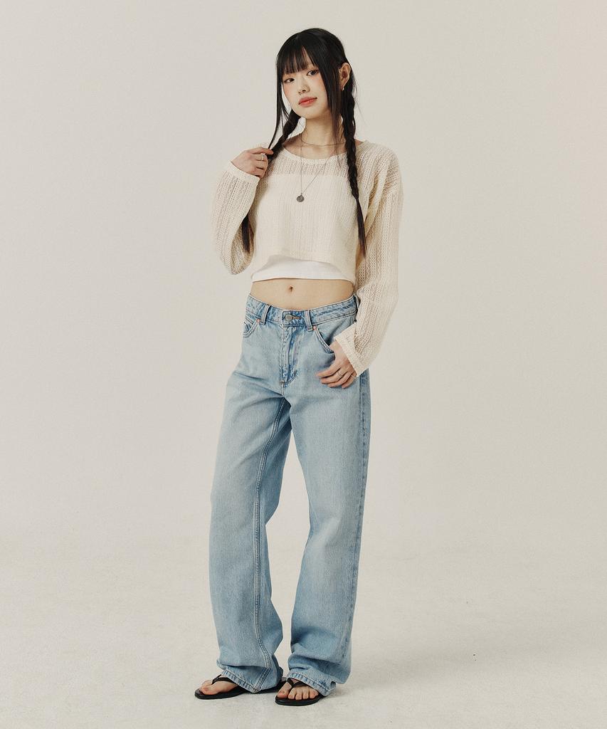 Kkuape Long Sleeve Cover-Up Knit Top_2Color