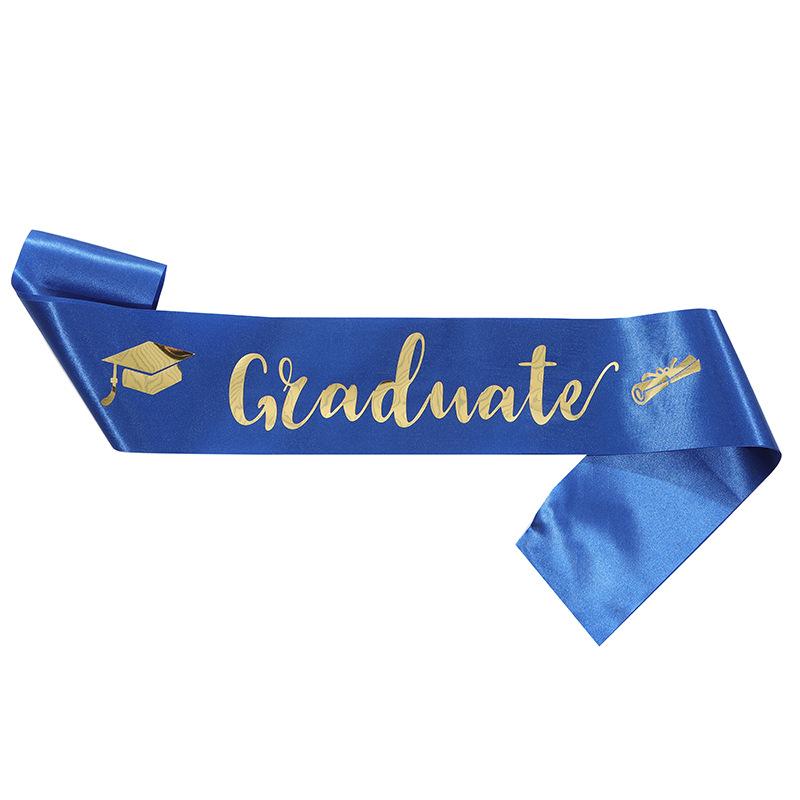 2026 European and American Fashion Graduation Strap IGRADUATED Etiquette Strap Ribbon Graduation Party Clothing Shoulder Strap Dress Up