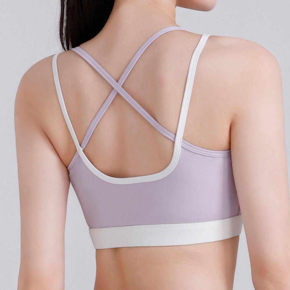 Cross Belt Seamless Sports Bra Anti-shake Underwear for Women Fashionable Yoga Soft Bra Women