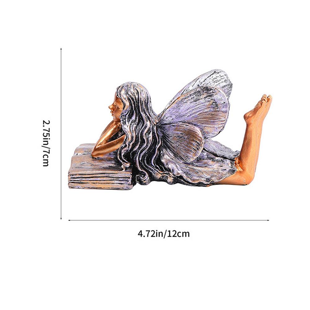 

Fairy Statues Outdoor Copper Color Sleeping Garden Fairy Statue Fairy Figurines Resin Fairy Decorations Fairies Figurines For