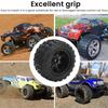 4 PCS RC Tires and Wheels RC Car Tires Replacement Rubber Tires Preglued for 1/10 RC Truck