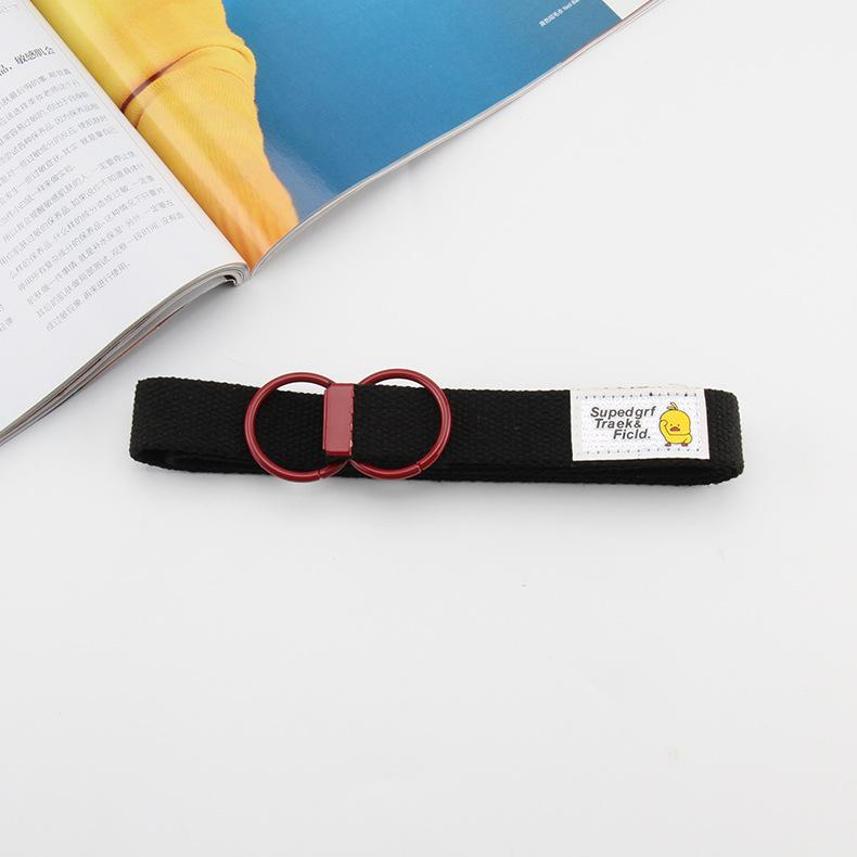 

Алфавит Утка Желтый Клейкая Ткань Двухпетлевая Пряжка Ремень Плетение Холст чёрный