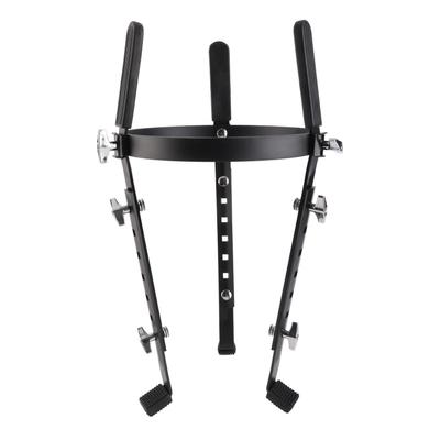Drum Stand Iron Height Adjustable Anti Slip Conga Drum Stand Holder for Performance Practices Black