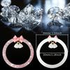 Alloy Crystal Car Decorative Ring with Rhinestone Bow for Start Engine Stop Button, 1pc Vehicle Ignition Bling Accessory