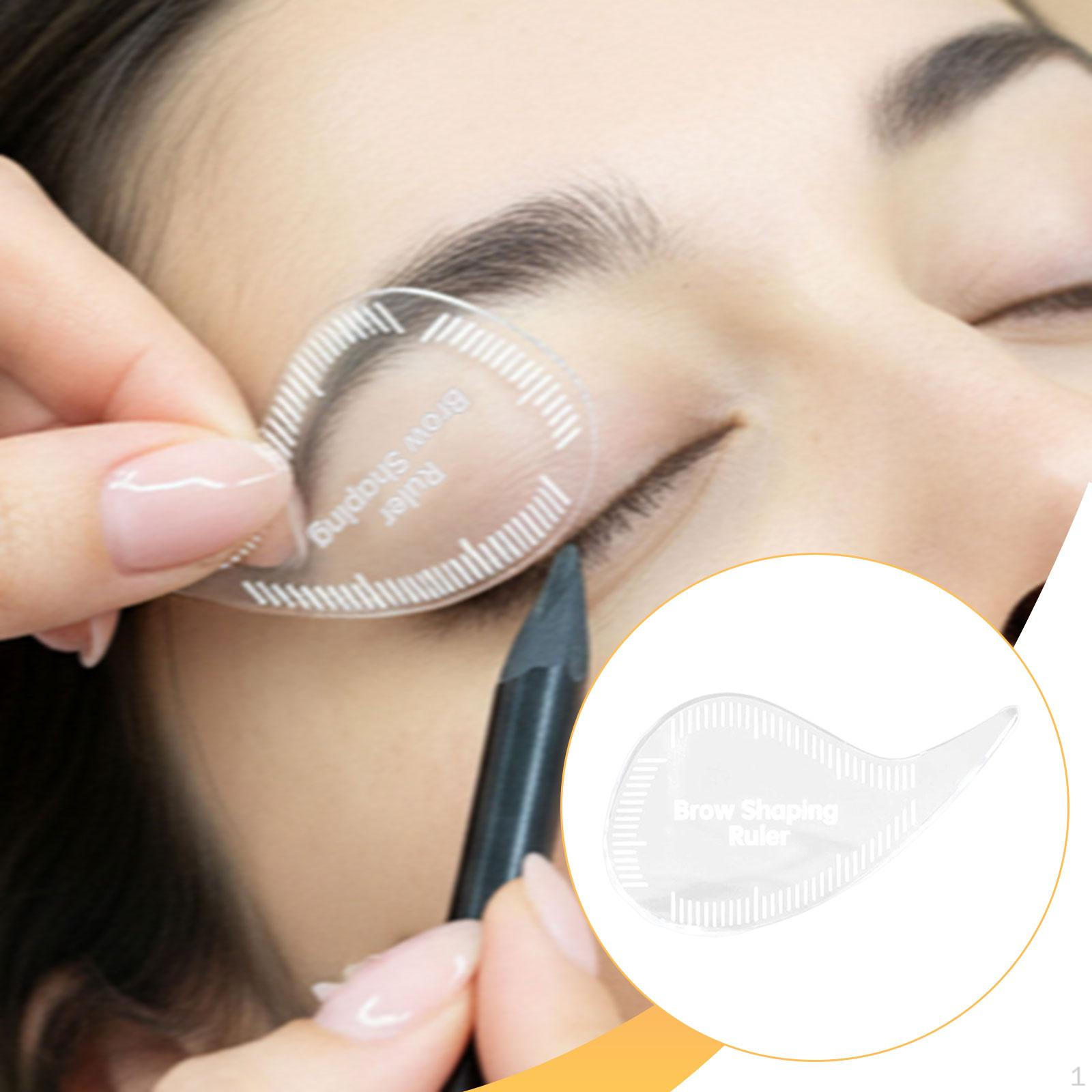 

Teardrop Eyebrow Ruler Reusable Aid Gifts Beauty Makeup Stencil Accessories Transparent Fast Brow