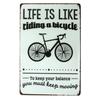 Cycling Metal Tin Signs Bike Ride Wall Decoration Plaque Vintage Art Poster Iron Painting for Man Cave Home Cafe Garden Club Bar