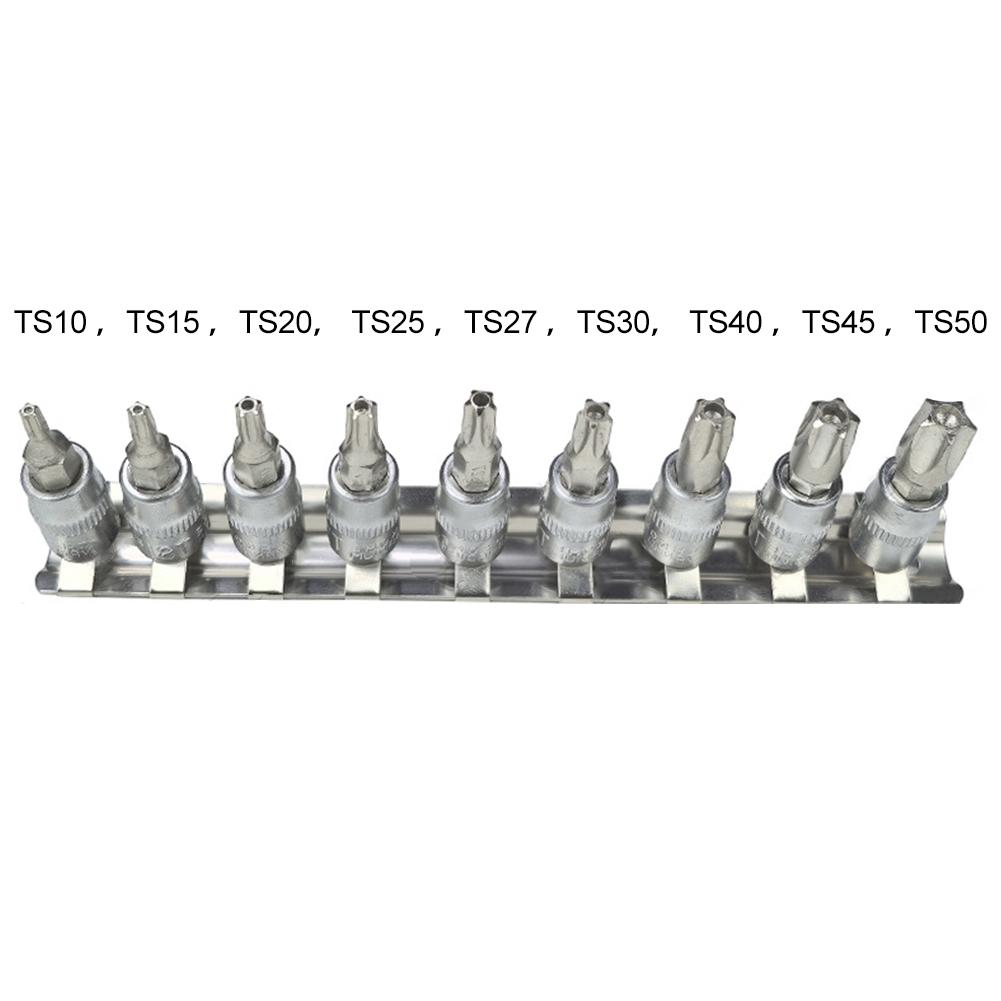 9 Stück/Set 5-Zack-Stern Torx Schraubendreher Bit 1/4 Zoll Antriebsaufnahme TS10-TS50 Handwerkzeuge Teile Zubehör