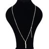 Titanium Steel Stainless Steel Square Bar Long Simple Unisex Fashion Necklace