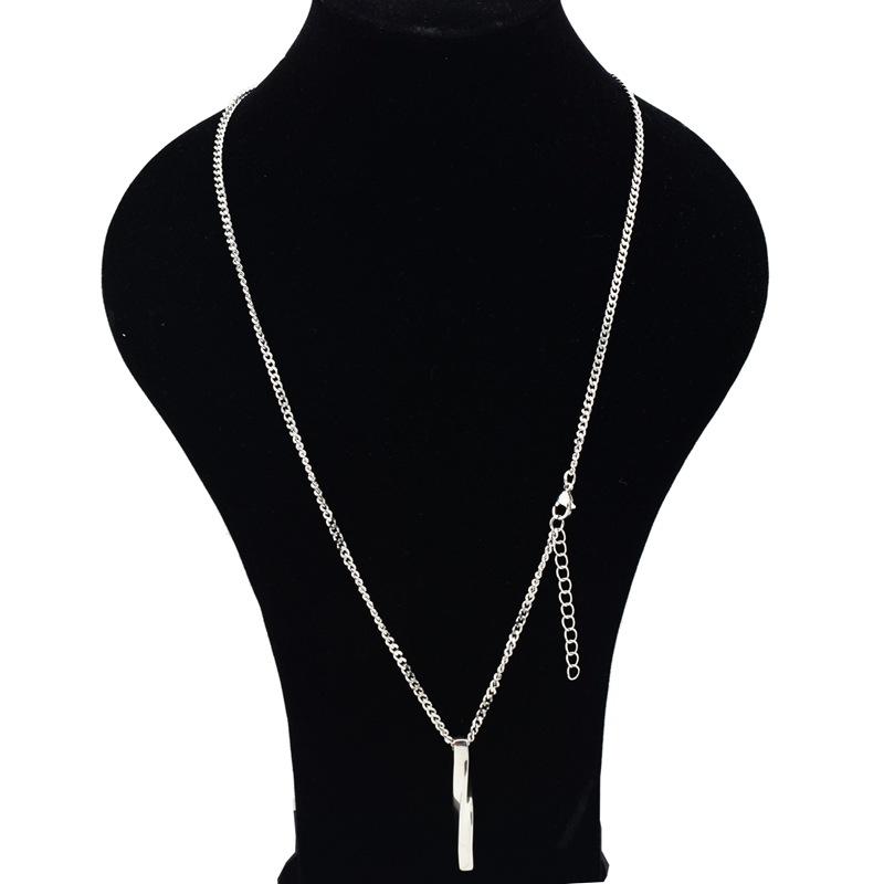 Titanium Steel Stainless Steel Square Bar Long Simple Unisex Fashion Necklace