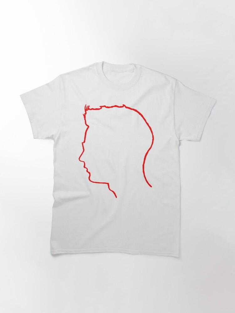 Depeche Mode Andy Fletch Fletcher Profile Red Outline Black Background Classic T-Shirt