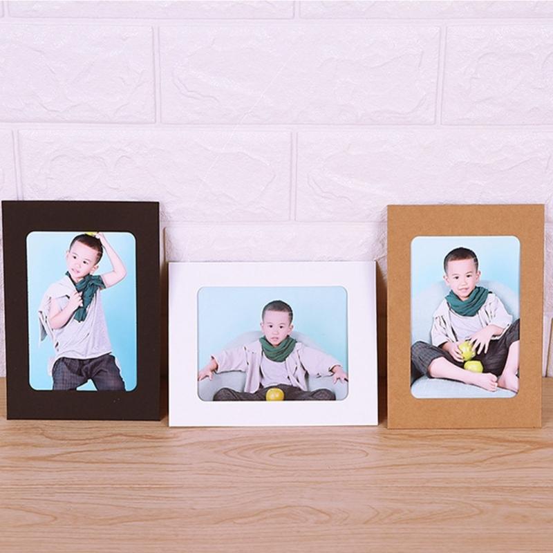 10 Piece Wall Hanging Paper Photo Frame 3 Color Designs Includes Rope and Wood Clips For Home Art Display Picture Frame