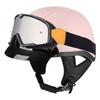 3C Certified Retro Half Helmet Scooter Motorcycle Riders Unisex All Season ABS Safety With Visor Options