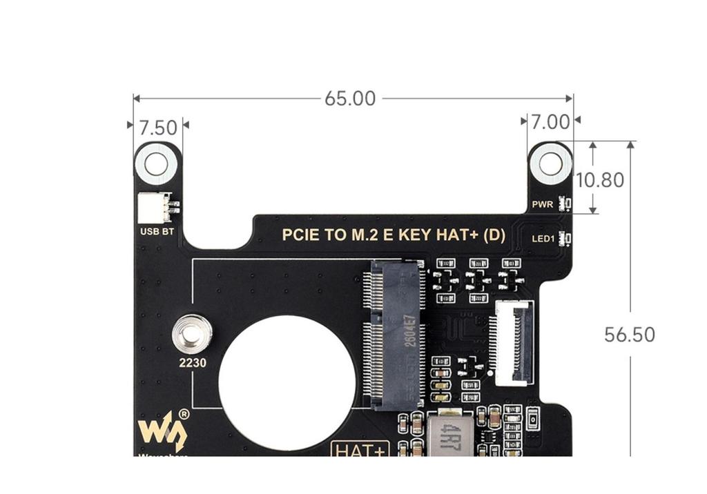 Raspberry Pi 5 PCIe Adapter for NGFF (M.2 E Key) Wireless Cards
