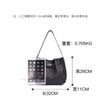 Bucket bag, early spring leather commuter bag, Kelly bag, mother bag, retro shoulder oblique span bag, leisure bag.