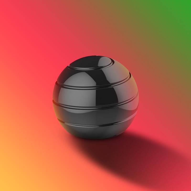 Benutzerdefinierte Aluminiumlegierung Glücks-Rotationskreisel für Erwachsene Stressabbau Spielzeug Schreibtisch Optische Täuschung Fließender Fidget Spinner Spielzeug