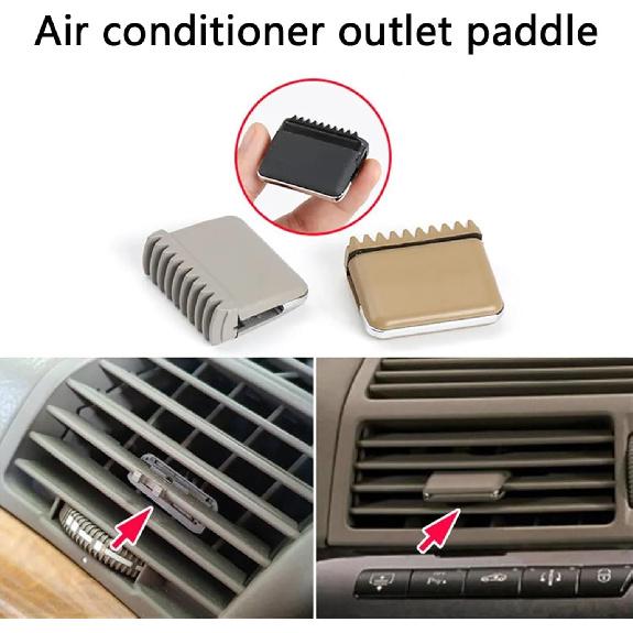1 Pcs Front Air Conditioner Vent Paddle Car Air Vent Outlet Tab Clip Repair Slider Compatible For Mercedes-Benz S Class S300 W220 1998-2005(Grey)