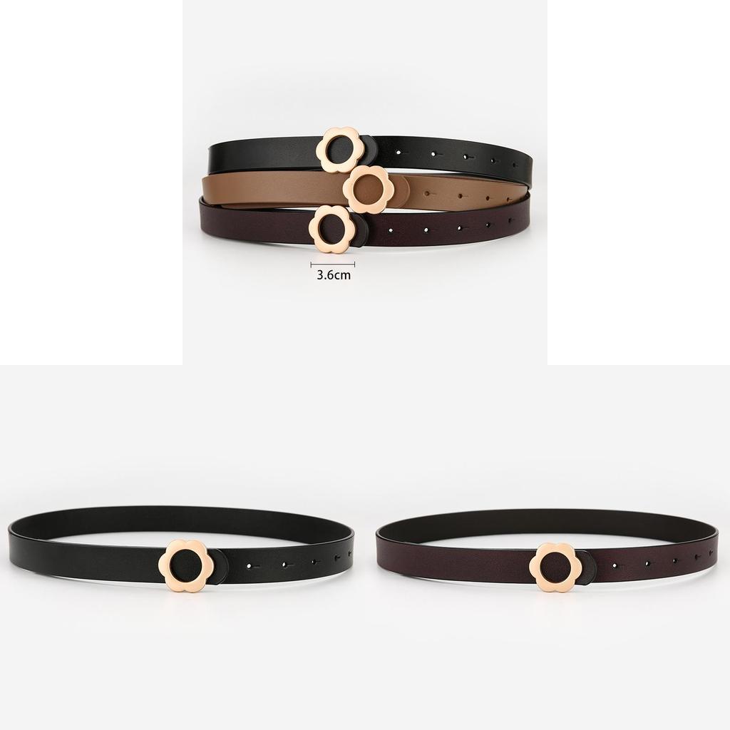 Genuine Leather Floral Waist Belt For Women With Slimming Design For Dresses And Sweaters