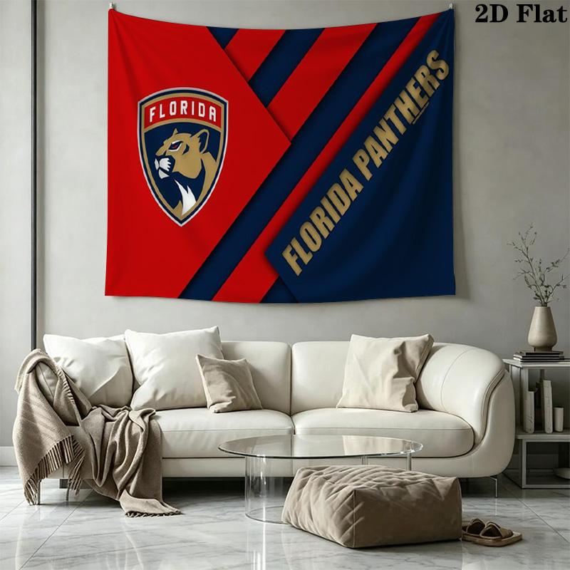 Florida Panthers Wall Tapestry Aesthetic Wall Hanging Printed Fabric Blanket Decorative Tapestries for Bedroom Living Room Home Decor