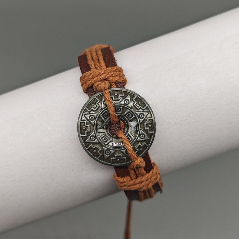 Adjustable Woven Alloy Vintage Leather Bracelet for Men & Couples - Besties Edition