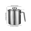 Oil Strainer Keeper Multipurpose Can with Dustproof Lid Kitchen Tool