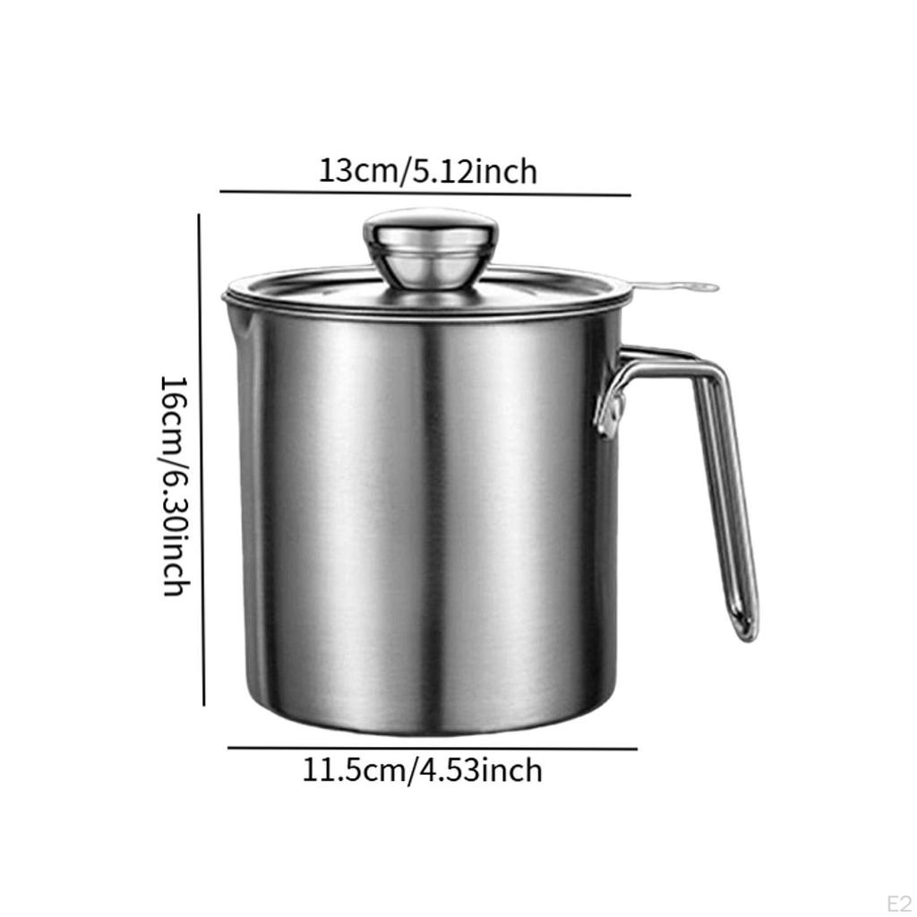 Oil Strainer Keeper Multipurpose Can with Dustproof Lid Kitchen Tool