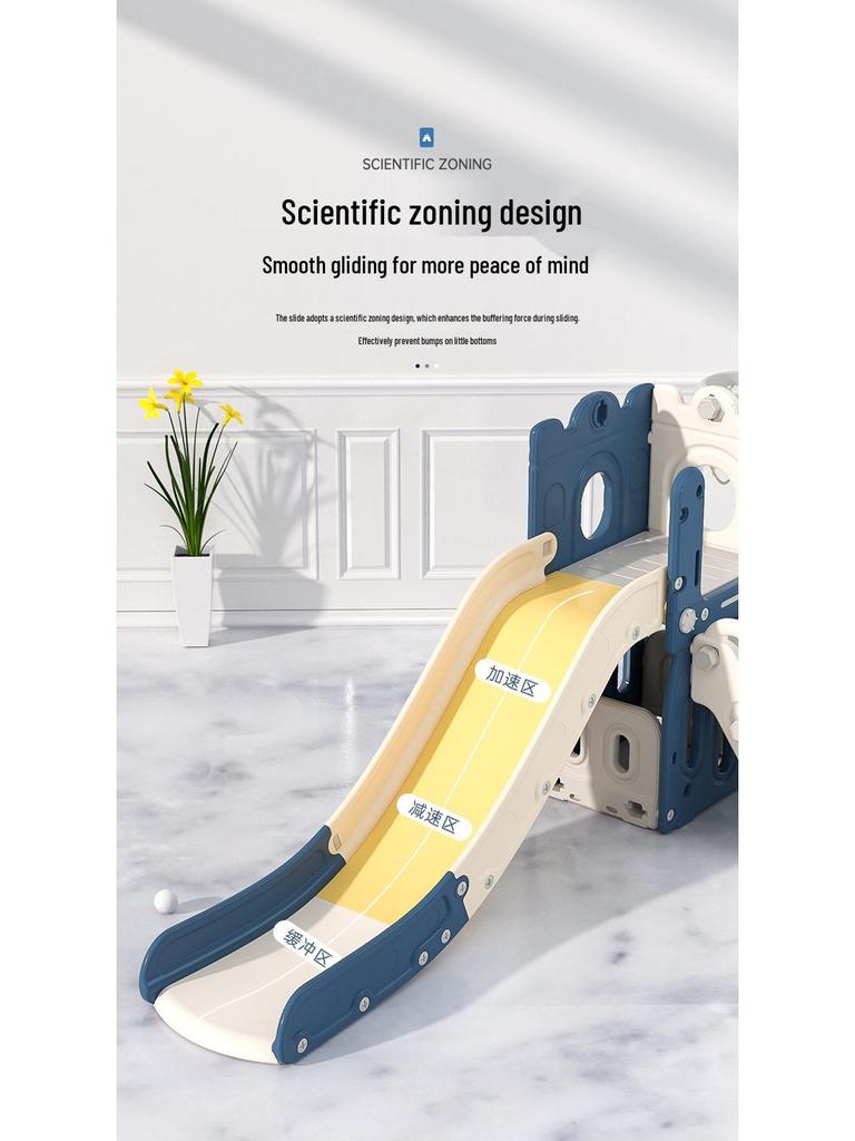 Multifunctional Indoor Play Slide and Swing Set for Kids