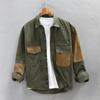 Men's Shirts Spring  Cargo Casual Patchwork Shirt Men Big Pockets 100% Cotton Four Seasons Men Clothing Oversize