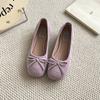 French retro silver soft-soled single shoes women's shoes summer ladyshoes evening bow flats casual light-mouth shoes