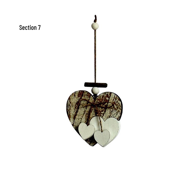 European Wooden Heart Ornaments - Handmade Wedding Pendants & Home Accessories