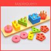 Geometrische Holzbausteine für Kinder Pädagogisches Spielzeug zum Lernen und Spielen