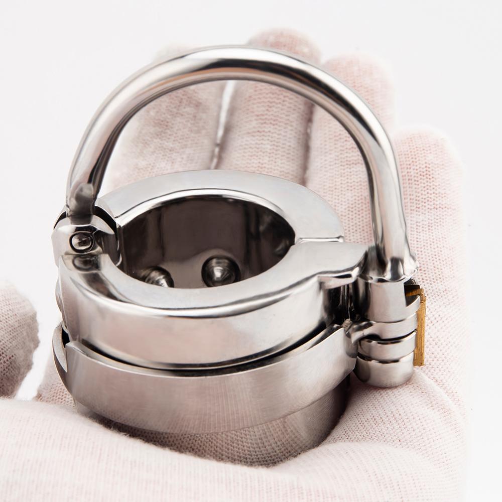 Heavy Duty Ball Stretcher Metallverriegelungsgewicht Edelstahl Spike Cock Ring Hodensack Stretcher CBT Penisring Sexspielzeug für Männer